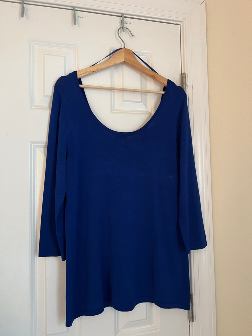 Ann Taylor Simple Scoop Neck Tunic - Royal Blue-XL